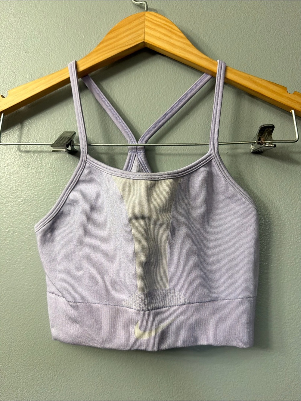 Nike Lavender Lightweight Strappy Crop Sports Bra XL